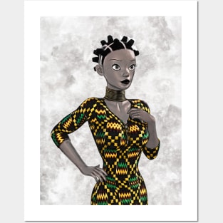 Cute black toon girl Posters and Art